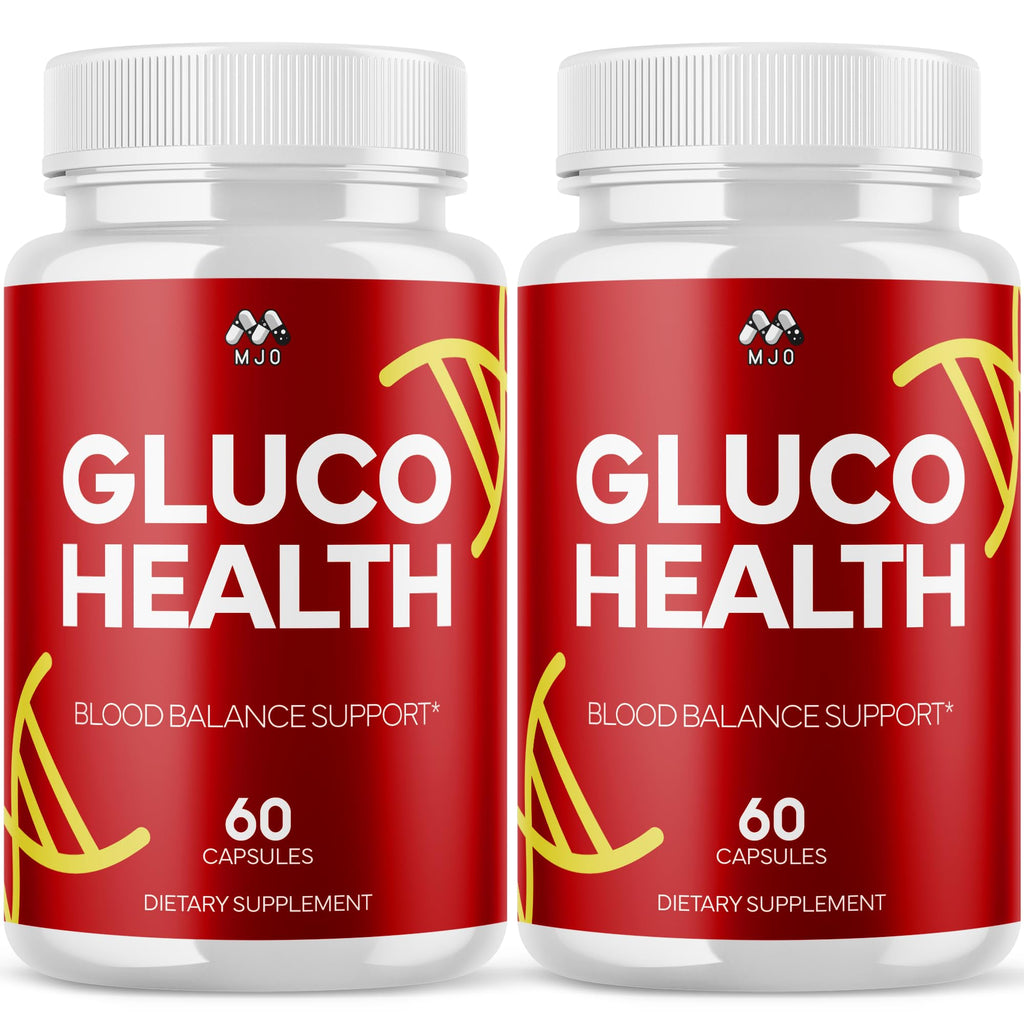(2 Pack) Gluco Health Capsules, Official Glucohealth Support Pills with All Natural Ingredients, Advanced Gluco Health Formula Health Supplement with Maximum Strength Vitamin Formula (120 Capsules)