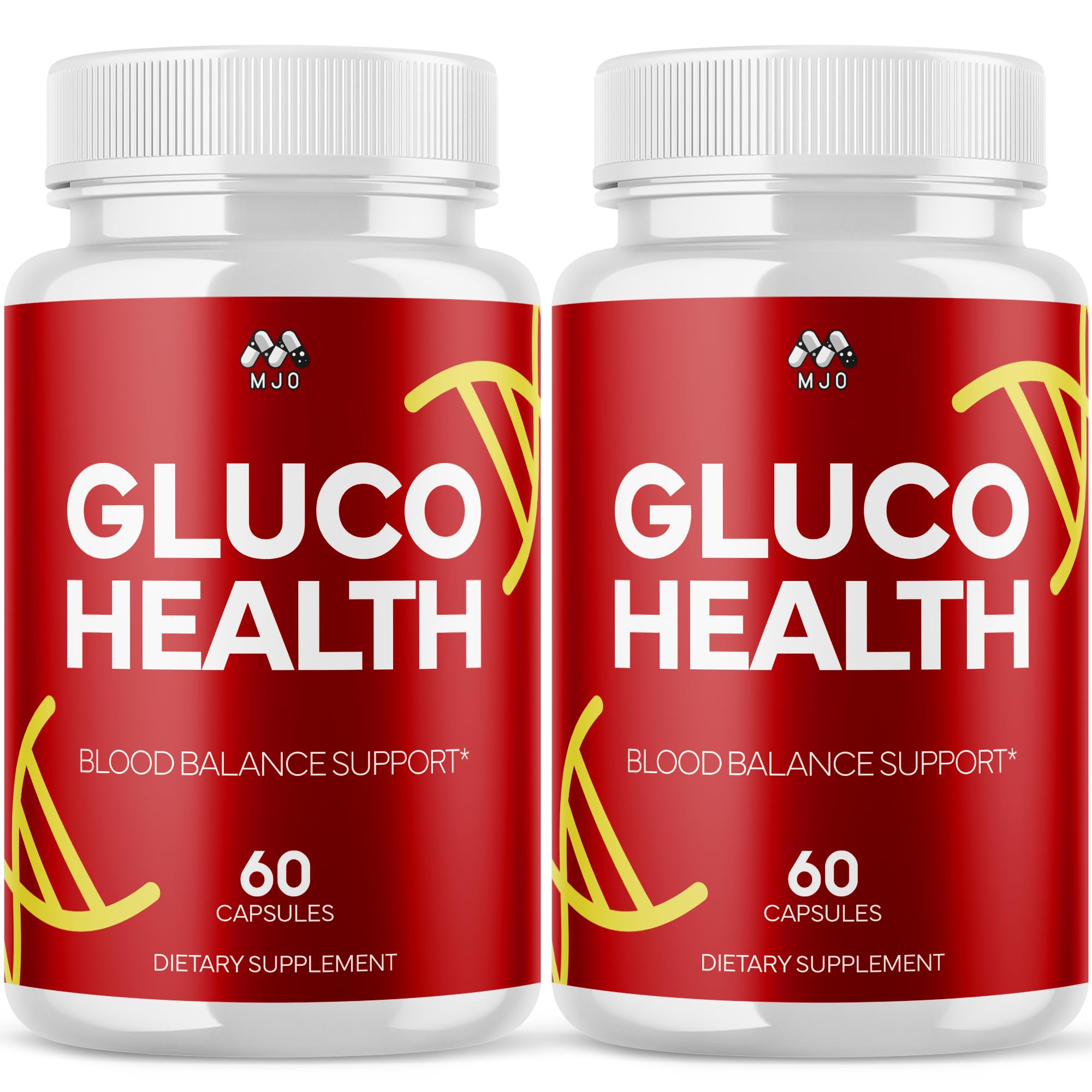 (2 Pack) Gluco Health Capsules, Official Glucohealth Support Pills with All Natural Ingredients, Advanced Gluco Health Formula Health Supplement with Maximum Strength Vitamin Formula (120 Capsules)