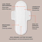Cora 100% Organic Cotton Topsheet Pads (72 Super Pads)