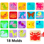 Kidisego Magic Water Elf Toy Kit, 12 Colors 18 Molds 6 Pack Powder