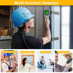 Stud Finder Wall Scanner - 5 in 1 Stud Finder Tool w/Smart Chip and HD LCD Display, Stud Detector Beam Finders for the Center and Edge of Wood AC Wire Metal Studs Joist Pipe (Grayish)