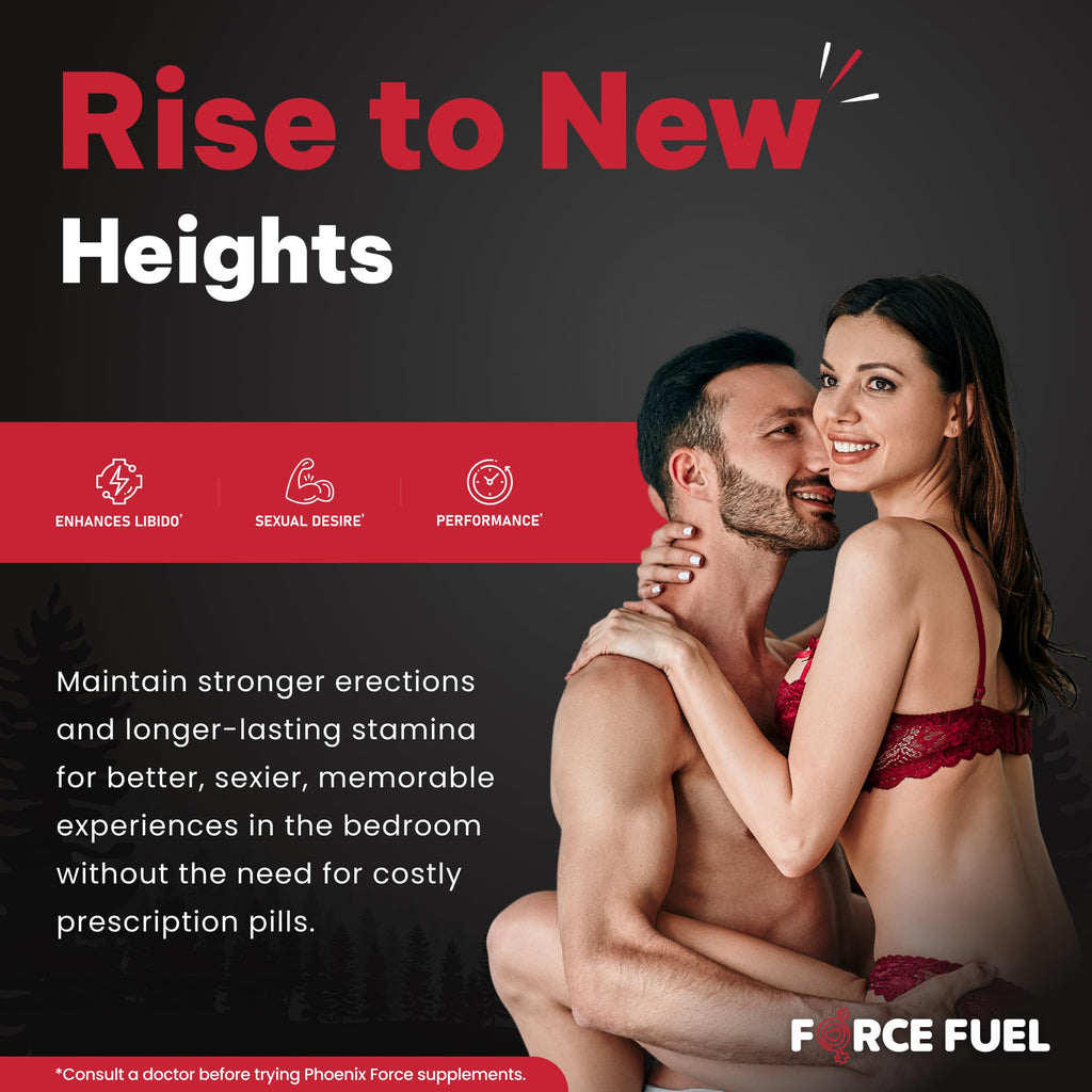 Herbal Supplement Sex Pills for Men – Last Longer in Bed and Enhance Erection Sensitivity – Includes Lab-Tested LJ100 Tongkat Ali & Shoden Ashwagandha – 5 Doses for Men Aged 25-60 – Phoenix Force