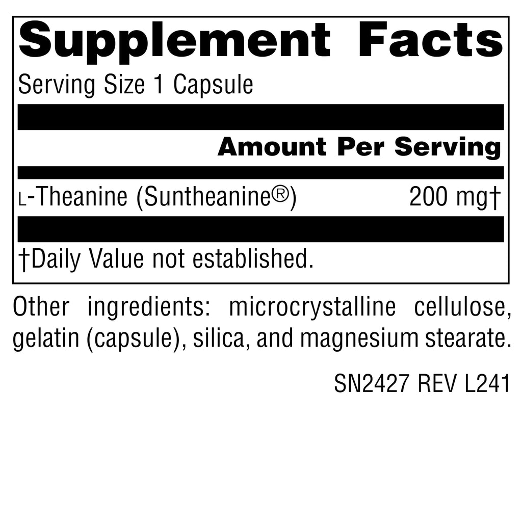Source Naturals Serene Science L-Theanine, Made with Suntheanine, for Focused Relaxation, 200 mg - 120 Capsules