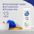 Dial Body Wash, Healthy Hydration, Coconut Milk + Vitamin E, 16 fl oz (Pack of 4), Gentle, Leaves Skin Feeling Soft In 1 Shower, Dermatologist-Tested, No Parabens & Silicones