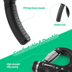 NIYIKOW Grip Strength Trainer, Hand Grip Strengthener, Grip Strengthener, Adjustable Resistance, Forearm Strengthener, Perfect for Musicians Athletes (Black, 1 Pack)