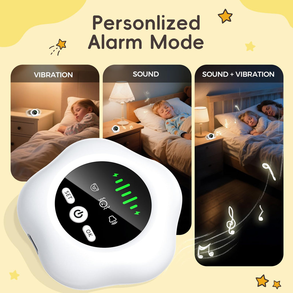 Bedwetting Enuresis Alarm Wireless for Boys and Girls,Compact & Comfortable Wireless Sensor Proven Solution for Bedwetters.Includes Progress Card and Stickers