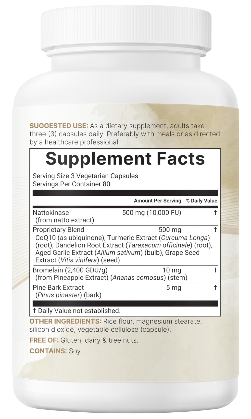 Micro Ingredients Nattokinase 10,000 FU Per Serving, 240 Veggie Capsules