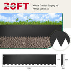 Dyna-Living 40 x 6 Inch Metal Edging for Landscaping 6 Pack Garden Edging
