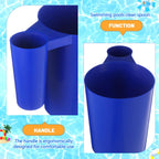 Relaxweex 2 Pack De Pool Filter Powder Scoop 1 Pound Pool Chemical Scoop De Measuring Cup with Handle Maintenance Tool for Dry Filter Media Powder and Spa, 6.88 x 4.32 x 5.23 Inch(Blue)