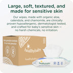 HealthyBaby Our Wet Wipes | EWG Verified Safe | 100% Water & Plant Based | Unscented & Safe for Sensitive Skin | Fragrance Free and Totally Chlorine Free (8 packs, 512 wipes)