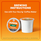 Dunkin’ Decaf Medium Roast Coffee, Keurig K-Cup Pods, 88 Count