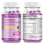 Totaria Sugar Free Multivitamin Gummies for Women 14+ w/Iron, Inositol, Folate, Biotin, Womens Daily Multivitamin Gummy w/Vitamin A, C, B, D3, K2, for Hair, Skin, Energy, Immune, Grape Flavor