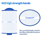 Cryspool® 05015 Spa Filter Compatible with 5CH-35, PMAX50P4, PAS35P, Maax 104309, FC-0300, 35 Sq. Ft hot tub Filter Cartridge, 1 1/2" MPT, 2 Pack