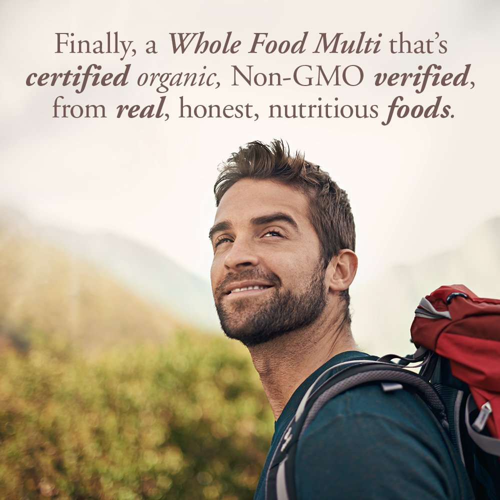 Garden of Life Organics Whole Food Multivitamin for Men,120 Tablets,Vegan Mens Vitamins and Minerals for Health and Well-Being,Certified Organic Vegan Multi,(Pack of 2)
