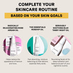 Acure Seriously Soothing Tansy Night Rose Oil - Soothes, Deep Hydrate & Moisturize Dry, Acne Prone, Sensitive Skin - Antioxidant Night Cream Serum Oil Blend with Blue Tansy & Rose - 100% Vegan, 1 oz