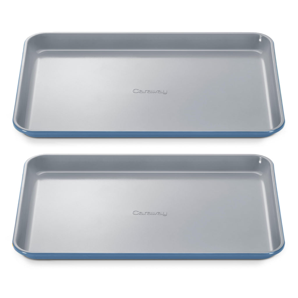Caraway Non-Stick Ceramic Medium Baking Sheet - Naturally Slick Ceramic Coating - Non-Toxic, PTFE & PFOA Free - Perfect for Baking, Roasting, and More - Medium (15" x 10") - Slate
