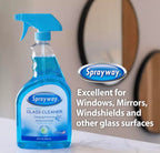 Sprayway Glass Cleaner Liquid Spray, 32oz, Pack of 6 | Ammonia-Free, Streakless, Foaming Action | Recyclable Bottle, Fresh Fragrance | Removes Fingerprints, Dust, Dirt, Smoke Film | All Glass Surfaces