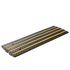 VEVOR Car Driveway Rubber Curb Ramp, 1 Pack 4FT Long Heavy Duty Low Profile Slope Ramps, 2.6’’ Rise, 33069 lbs Load Capacity, Reflective Safety Strips, for Vehicles, RVs, and Wheelchairs