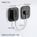 Refrigerator Lock, Heavy Duty Fridge Lock, Combination Lock for Refrigerator Cabinets, Drawers, Safety Lock, Easy Install No Keys Needed (Black-4Pack)