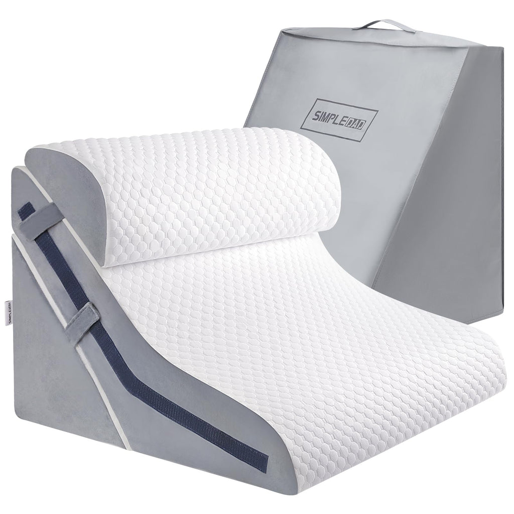 Simpledad Wedge Pillow for Sleeping, Orthopedic Bed Wedge Pillow Set, 15-in-1 3PCS Adjustable Memory Foam Wedge Pillows Post Surgery, 9 &16 & 20 inches Height 3-in-1 Incline Wedges Pillows
