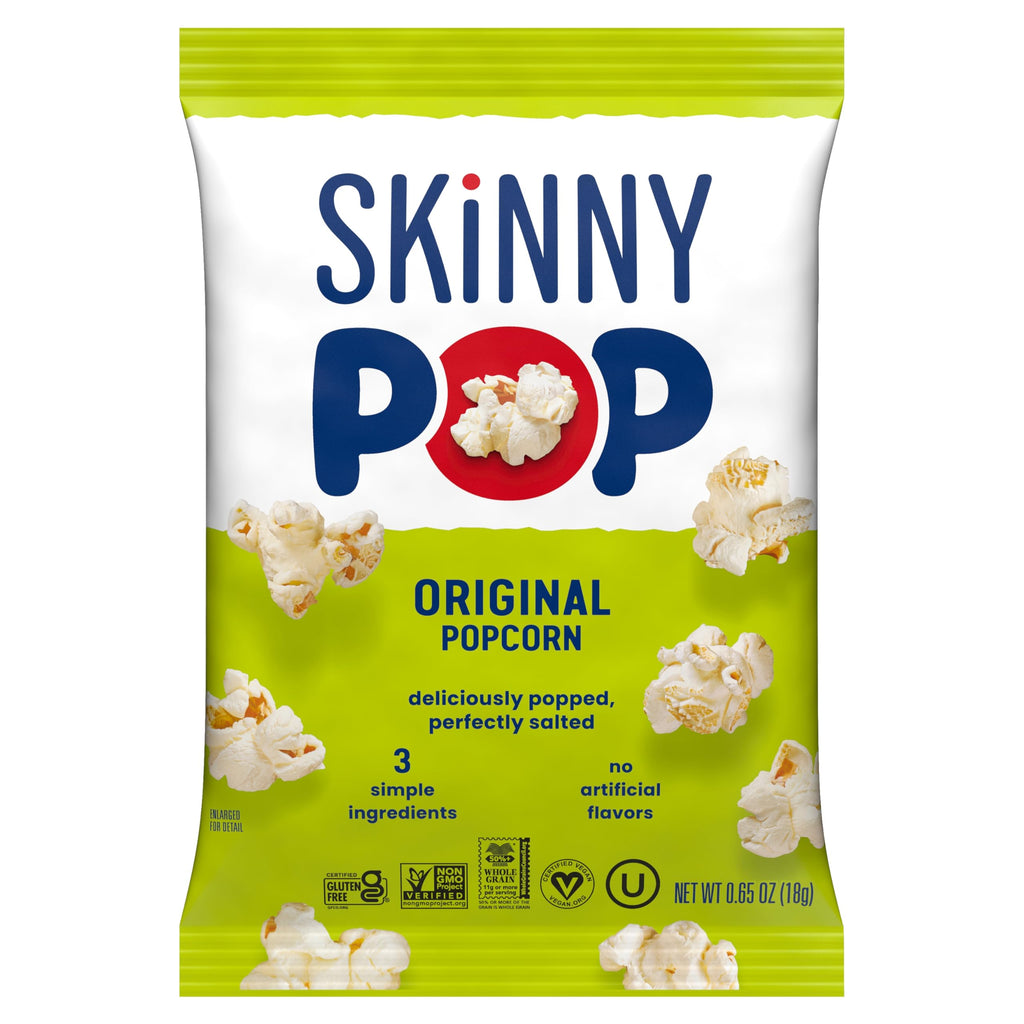 SKINNYPOP Original, Gluten Free Popcorn Bags, .65 oz (30 Count)