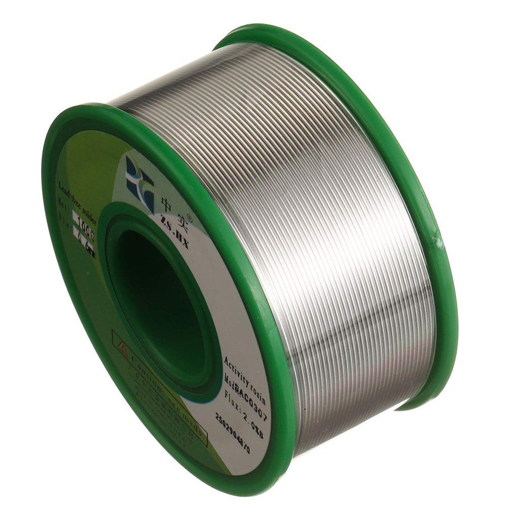 ZSHX Lead Free Solder Wire Sn99 Ag0.3 Cu0.7 Rosin core solder wire for electrical soldering (1.0mm 100g)