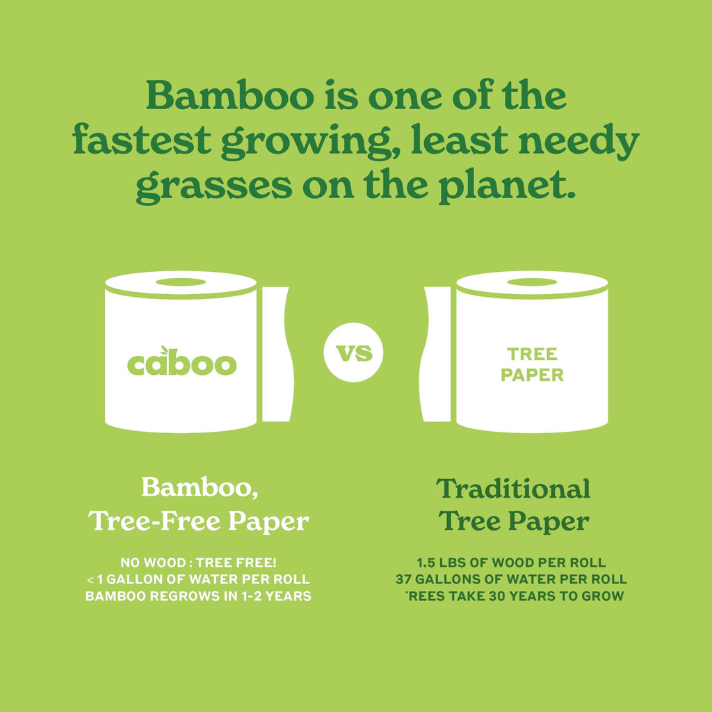 Caboo Tree Free Facial Tissue Paper, Tree Free, Eco Friendly 3 Ply Tissue Flat Box - 120 Sheets Per Box, Total of 4 Boxes, 480 Total Tissues