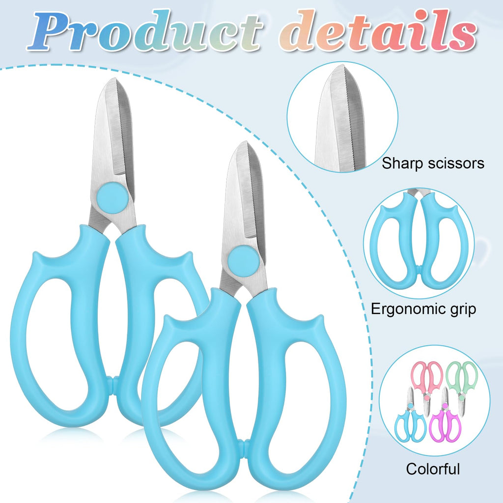 16Pcs Floral Scissors Garden Flower Scissors Shears for Cutting Fresh Flower Floral Cutters Garden Shears for Gardening Flowers Arrangement, Trimming Plants, Stainless Steel