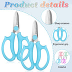 16Pcs Floral Scissors Garden Flower Scissors Shears for Cutting Fresh Flower Floral Cutters Garden Shears for Gardening Flowers Arrangement, Trimming Plants, Stainless Steel