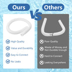 1-1/4 Inch x 3 Foot Long Pool Filter Pump Hoses, 1.25 Pool Hoses Compatible with Intex White Above Ground Pool Flex Connection Suction Hose or Filter - 2 Pack