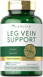 Carlyle Leg Vein Supplement | 180 Capsules | Supports Healthy Vein Function | Non-GMO, Gluten Free