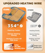 Graphene-Infused Heating Pad 3X Deeper Muscle Relief, Weighted Instant Heating Pads for Neck and Shoulders, Heated Wrap with 6 Heat Options and 4 Auto-Off Timer, Gifts for Mom Women Christmas Birthday