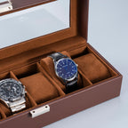 ProCase Watch Box, 6 Slot Mens Watch Display Case, Espresso