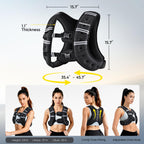 PACEARTH Weighted Vest, 6lb/12lb/16lb/20lb/25lb/30lb Weight Vest with Reflective Stripe, Body Weight Vests Adjustable for Men, Women Workout, Strength Training, Running, Walking, Jogging