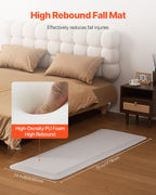 VEVOR Fall Mat for Elderly, 1-inch Thickened Fall Prevention Pad with Beveled Edge, Anti-Slip Bedside Safety Floor Mat for Seniors, Handicaps, Patients (24 x 70 inch)