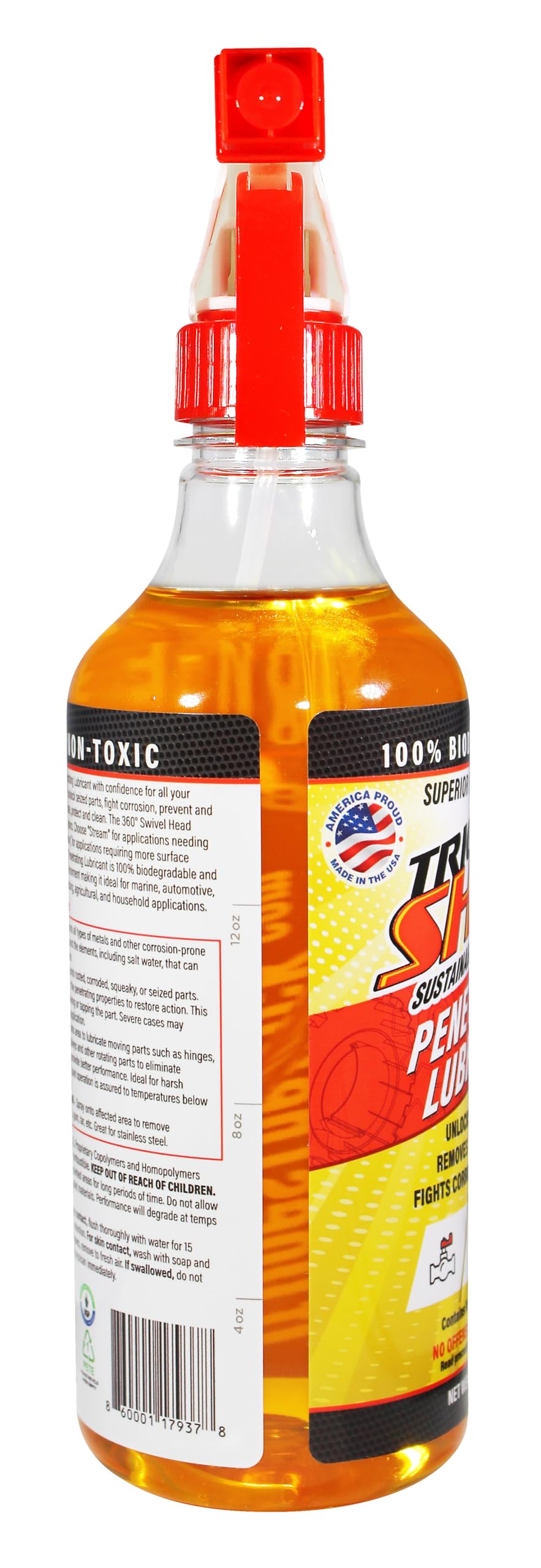 Trick Shot - 3-in-1 Penetrating Lubricant Oil - Biobased Food Grade Industrial Oil for Parts, Rust and Corrosion Remover, Anti-Seize Lubricant Protects Metal Surfaces, Degreases & Cleans - 16 oz