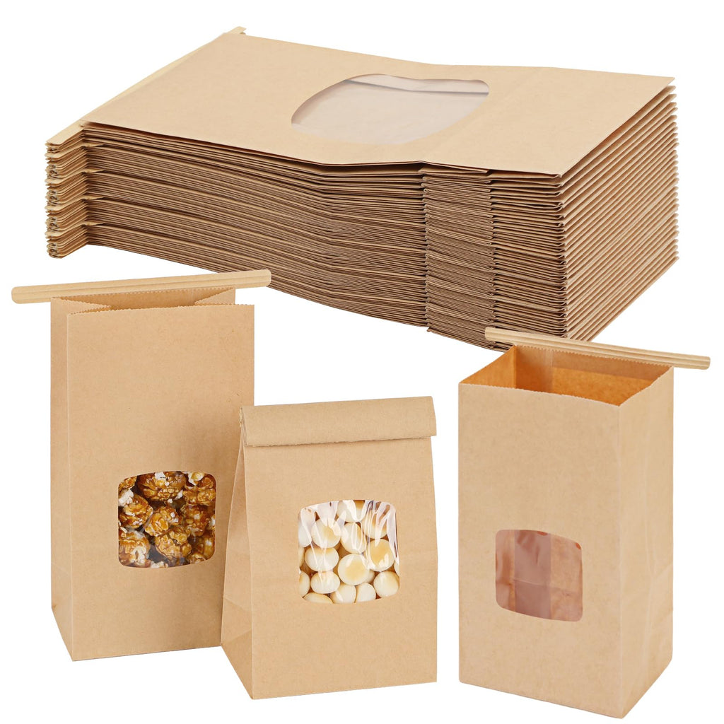 Moretoes 100pcs Small Bakery Cookie Bags with Seal,3.5x2.2x6.7In Treat Bags