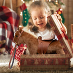 HollyHOME Horse Stuffed Animal，Horse Toys for Girls, Brown Pony, 11"