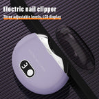 Electric Nail Clipper, Electric Toenail Clipper, 3-Speed Electric Nail Trimmer with LCD Digital Display, USB Rechargeable Safety Electric Nail Clippers for Kids, Adults, Elderly (Ivory)