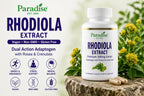 Paradise Herbs Rhodiola Extract 500mg, Super Potent Antioxidant, Ultra Pure, Vegan, Non-GMO, Gluten Free, 60 Vegetarian Capsules