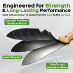 Garden Tools Trowel with EDC Sheath, Gifts for Men Women Mom Dad, Gardening Tools with 7" Stainless Steel Blade, Dual-Scale Measurement, Hanging Hole, Gardening Hand Tools for Weeding Digging Planting