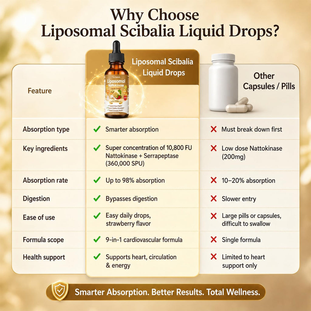 Nattokinase 10800 FU Supplement Liquid Drops, Ultimate 9-in-1 Natto -kinase Serrapeptase Enzyme Blend w. Bromelain Curcumin CoQ10 K2 MK7 for Circulatory Heart & Digestive Spike, Liposomal Tech