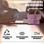 2 Pcs Yoga Blocks, 9"x6"x3" Foam Blocks Yoga Props for Pilates Stretching and Meditation Exercise Blocks Lightweight Yoga Essentials (Pink, normal)