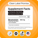 Balancebreens Bromelain 500mg Veggie Capsules – 2400 GDU Pineapple Extract Supplement for Joint Support, Natural Swelling Support, and Healthy Digestion – 180 Capsules Made in USA