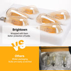 Brightown Edison Bulb, Dimmable 6W E26 LED Bulbs 60 Watts Equivalent Warm White, 6 Pack