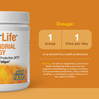 Natural Factors RegenerLife Powder - Supports Cellular Energy & Fatigue* - Mitochondria Support Drink Mix - Non-GMO - Tropical Flavor - 2.86 oz