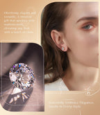 "STUNNING FLAME" 18K Gold Plated Silver Brilliant Cut Simulated Diamond Cubic Zirconia Stud Earrings(yellow-gold-plated-silver, 0.9)