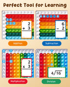 JoyCat Flash Cards for Kids Ages 4-8, Math Flash Cards & Chart, Math Learning Tools Game for Addition Subtraction Division Multiplication, Fit for Kindergarten 1st 2nd 3rd 4th 5th 6th Grade