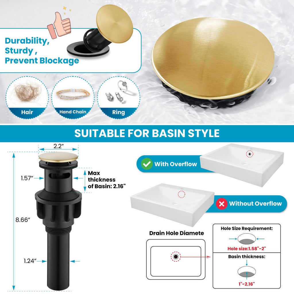gotonovo Bathroom Faucet 3 Hole 8 Inch Widespread Bathroom Sink Faucet 2 Cross Handles Vintage Lavatory Vanity Mixer Tap with Pop Up Drain, H C Label, Antique Brass