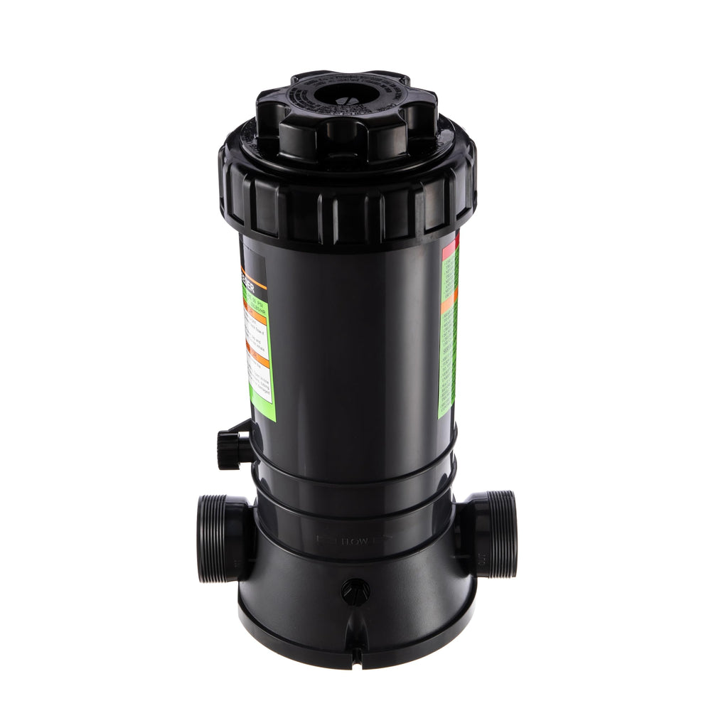 ProMotus Automatic Pool Chlorinator, in-Line Chlorine Feeder for Inground & Above Ground Pools, with 9Lbs Tank, Heavy-Duty O-Ring Seal & Threaded Lid